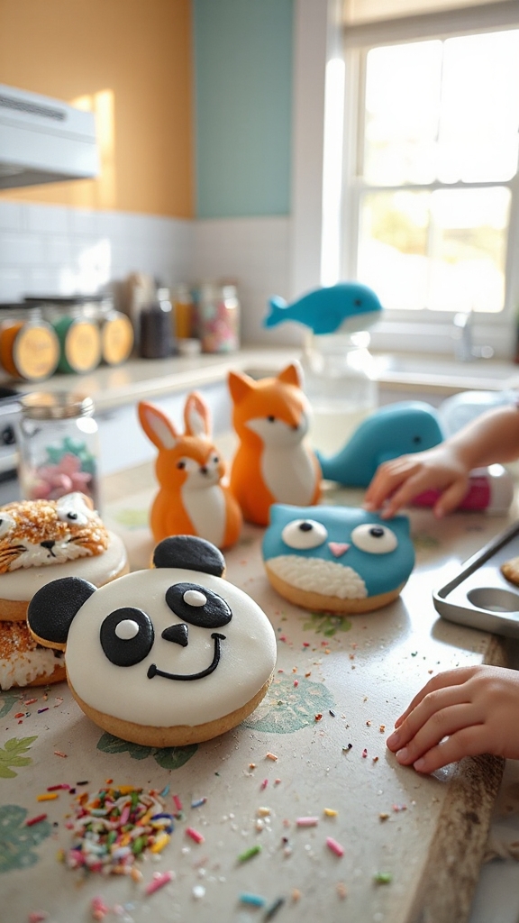 adorable animal shaped cookies 7uf23