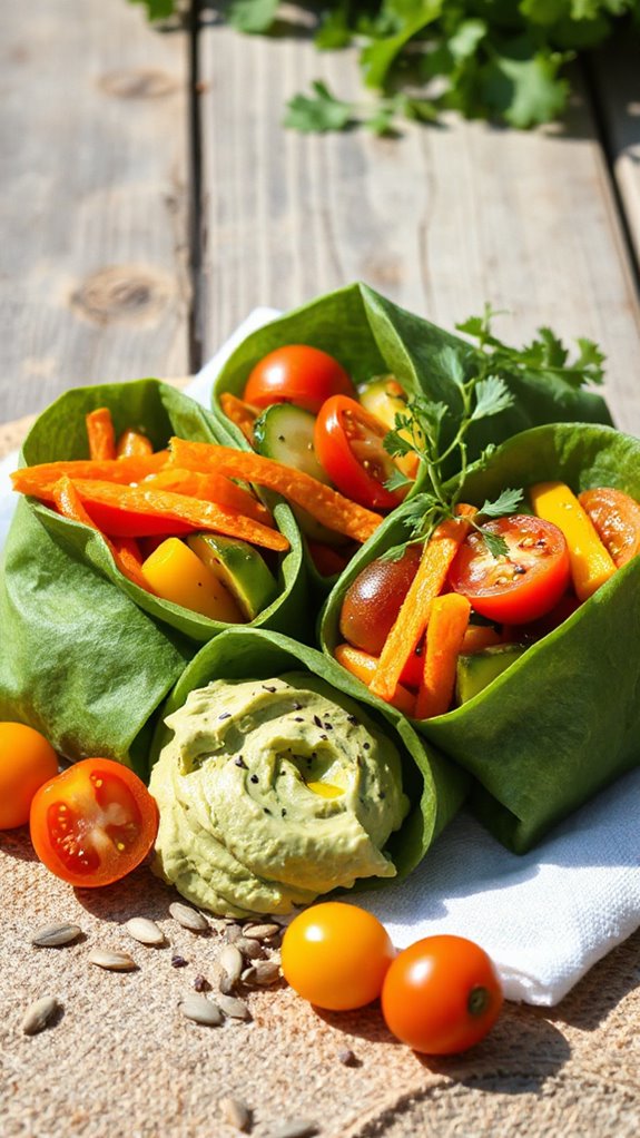 avocado hummus wrap delight kj0js