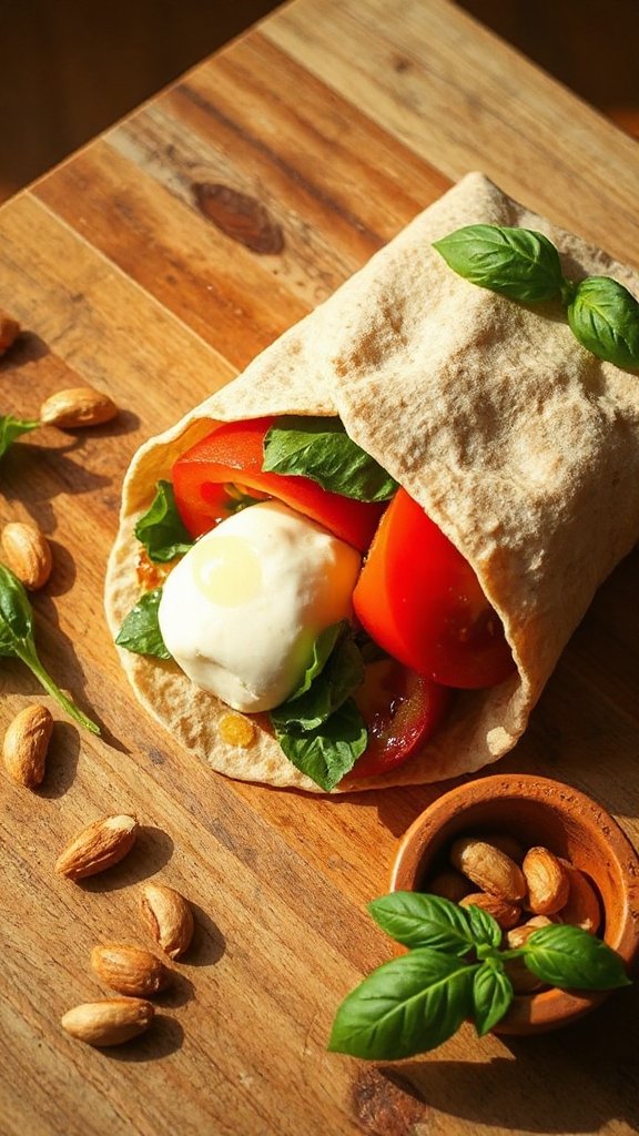caprese salad tortilla wrap auivu caprese salad tortilla wrap auivu