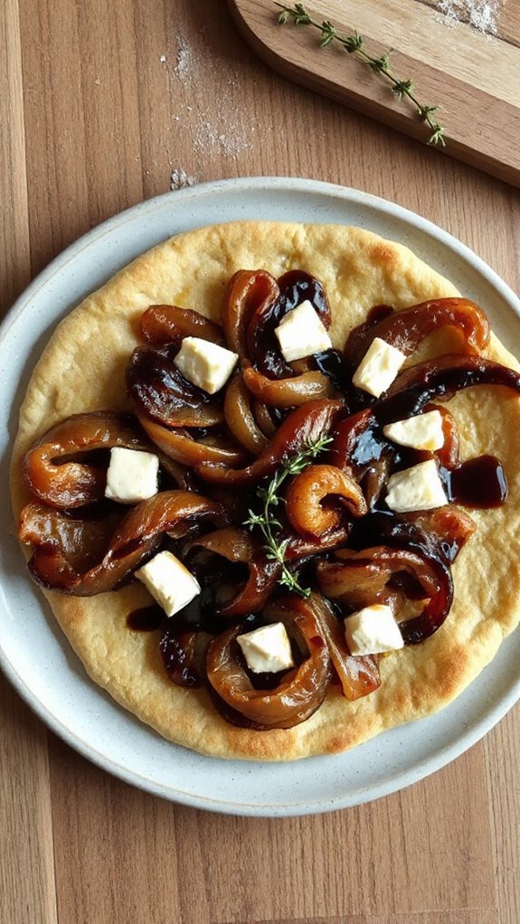 caramelized onion flatbread recipe oio0v 1 caramelized onion flatbread recipe oio0v 1