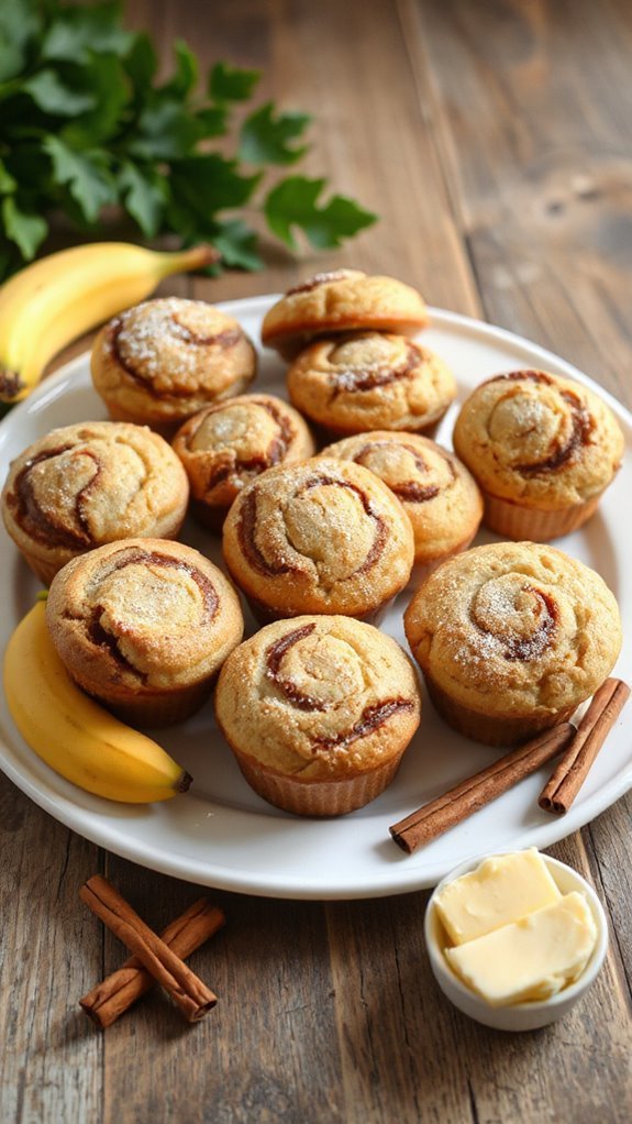 cinnamon swirl banana bread muffin tops ylceb cinnamon swirl banana bread muffin tops ylceb