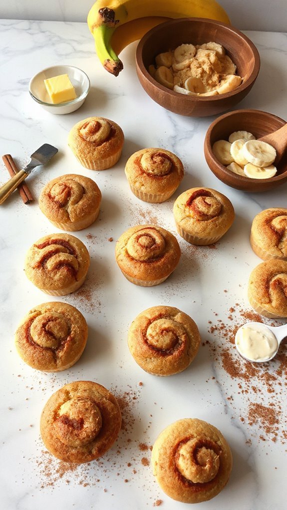 cinnamon swirl banana muffin tops eooa8 cinnamon swirl banana muffin tops eooa8