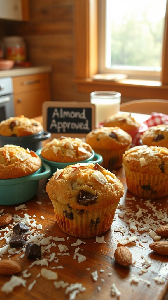 coconut almond chocolate muffins 4efot coconut almond chocolate muffins 4efot