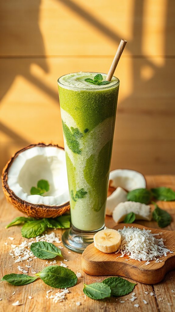 coconut spinach green smoothie fnd5w coconut spinach green smoothie fnd5w