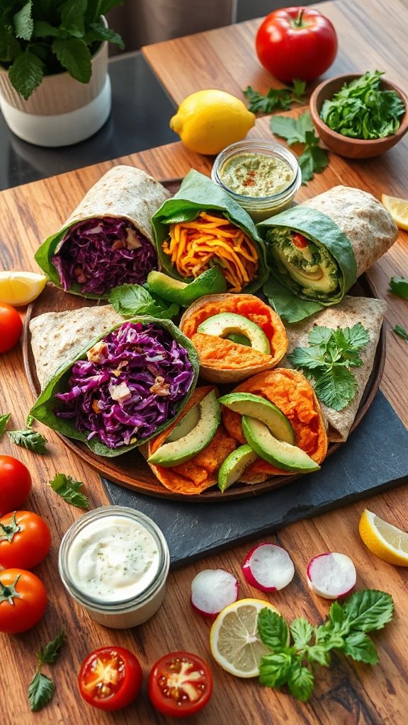 colorful nutritious veggie wraps jdgfc 1 colorful nutritious veggie wraps jdgfc 1