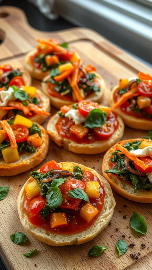colorful veggie mini pizzas hnnul colorful veggie mini pizzas hnnul