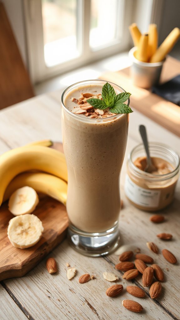 creamy banana almond smoothie zxgpz creamy banana almond smoothie zxgpz