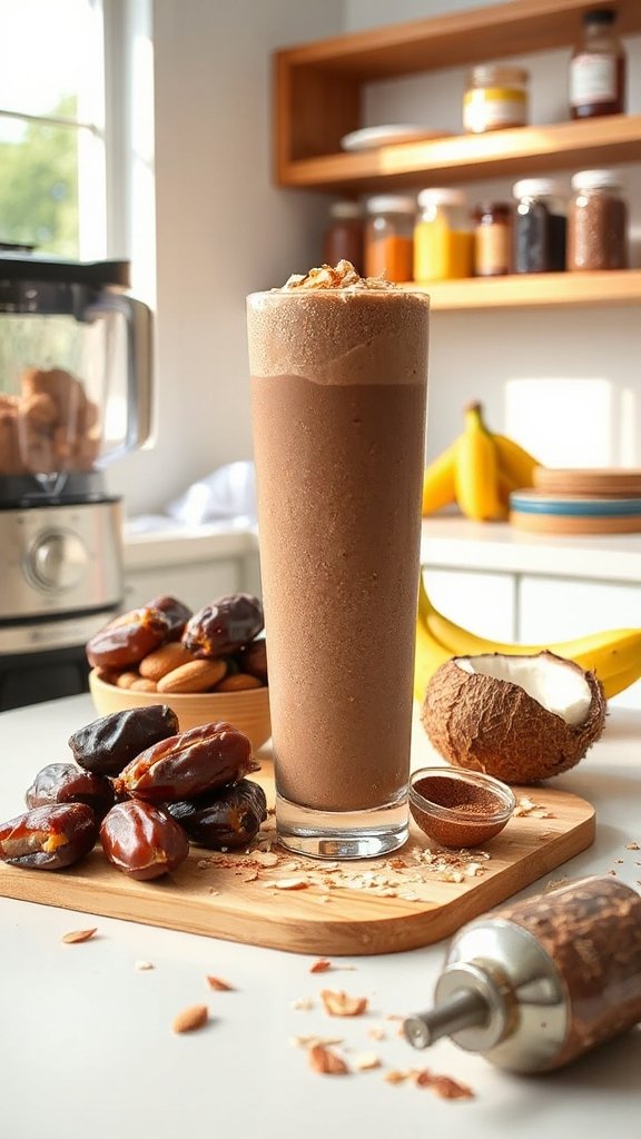 creamy chocolate almond smoothie tcbzu