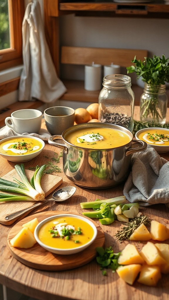 creamy potato leek soup to8li