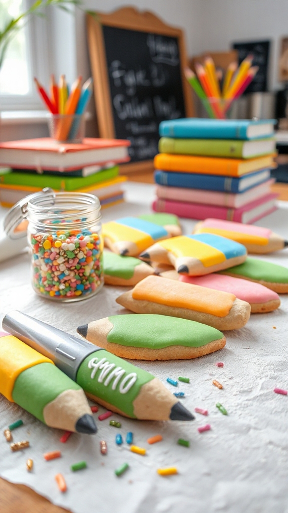 creative pencil notebook cookies iejwp