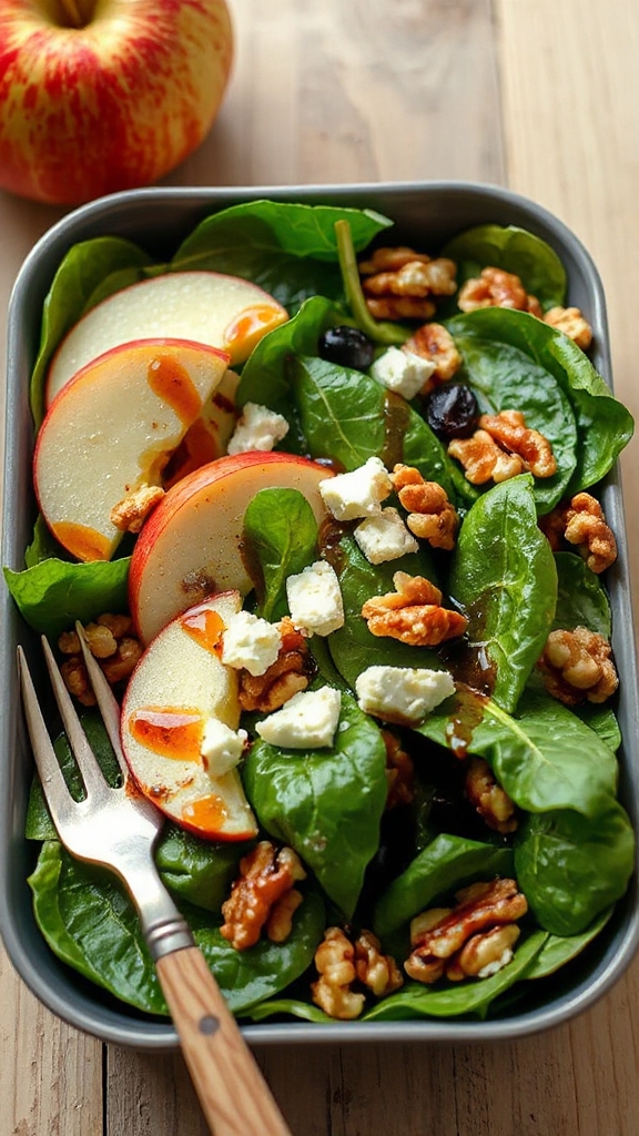 crisp spinach sweet apples lwd8k