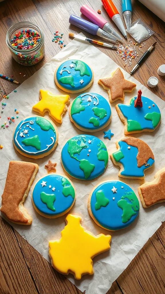 globe and map cookies 0ijni