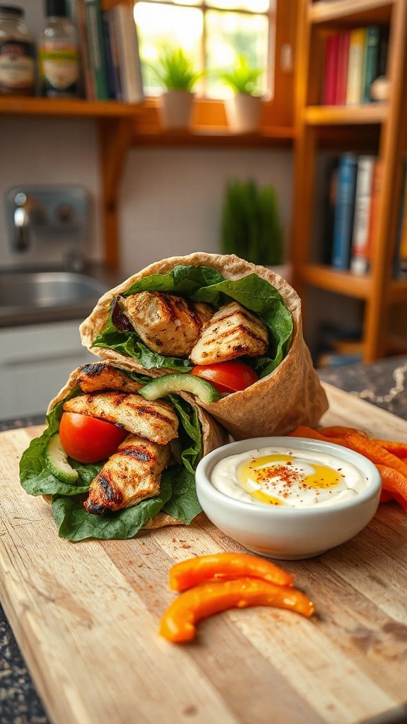 grilled chicken hummus wrap dzf55 grilled chicken hummus wrap dzf55