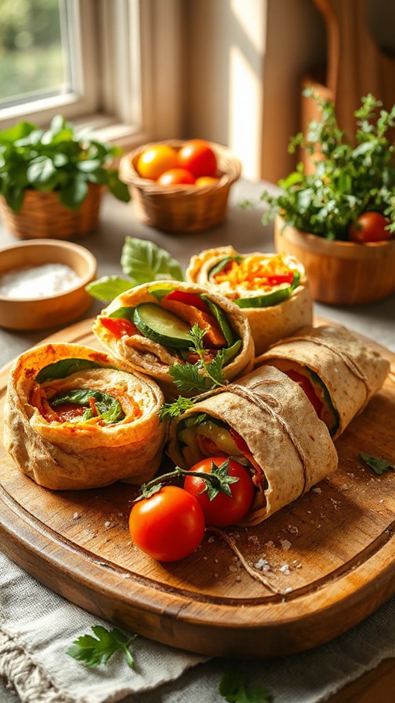 healthy hummus veggie wraps 3hnpu 1