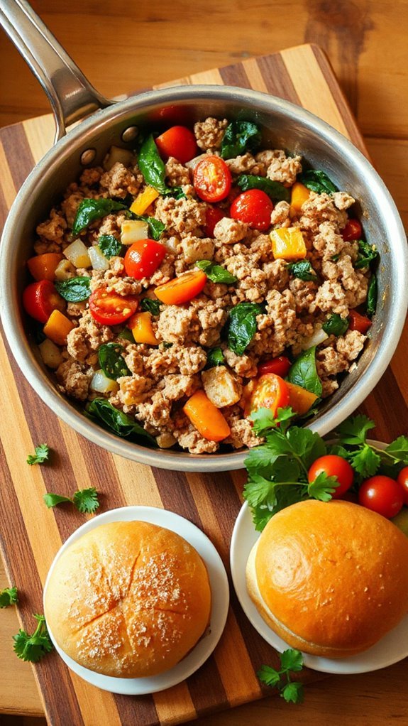 healthy turkey spinach skillet 7p0kw healthy turkey spinach skillet 7p0kw