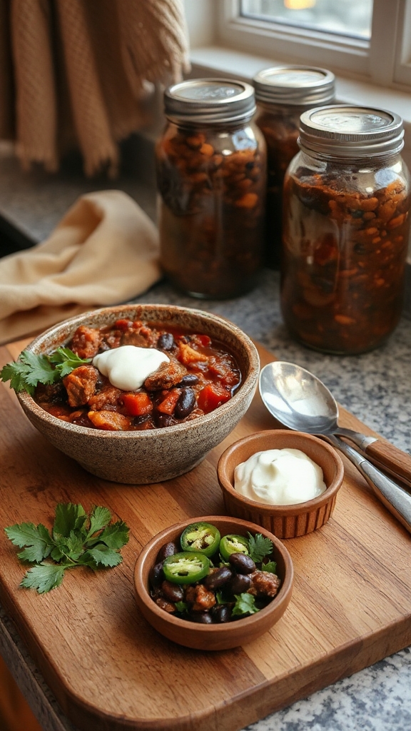 hearty beef and bean chili merin