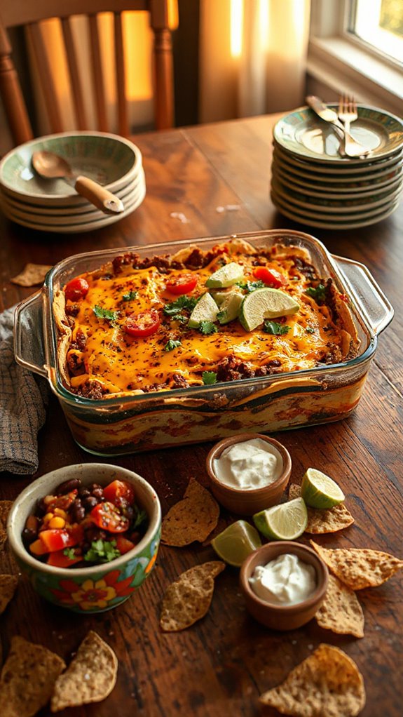 layered taco casserole recipe bnzty