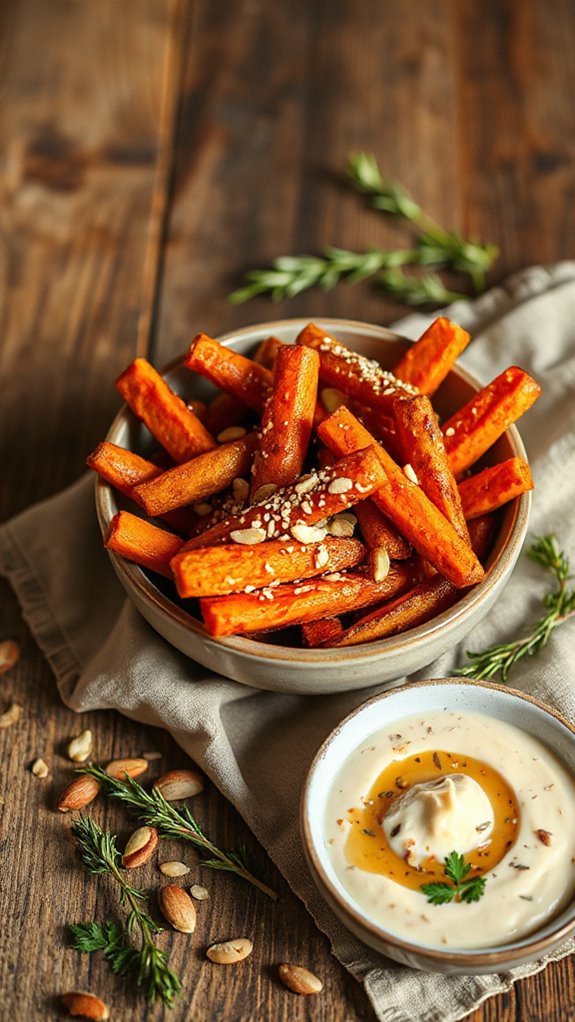 maple glazed carrot fries recipe lxn4w