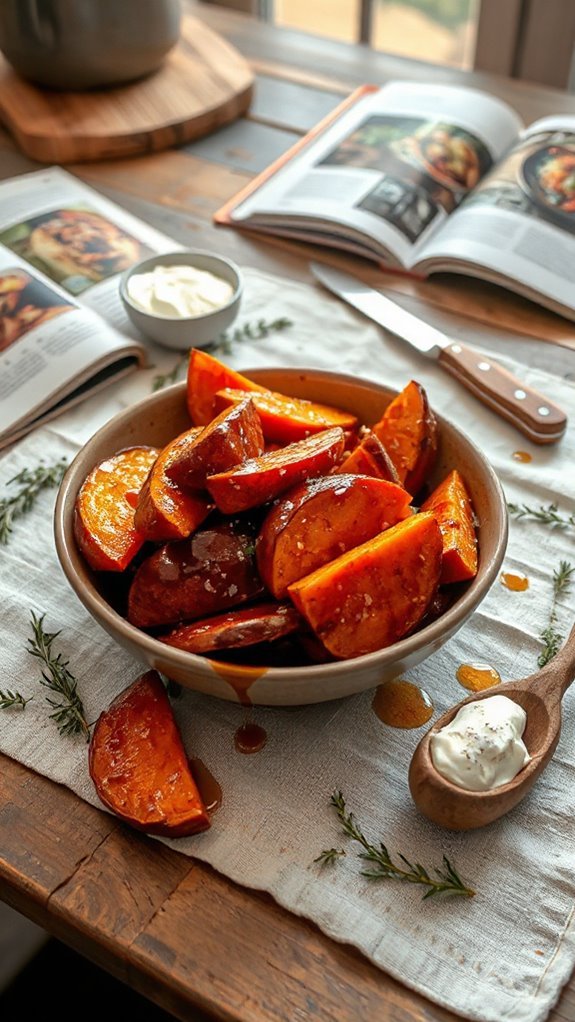 maple glazed sweet potato wedges 5humc 1 maple glazed sweet potato wedges 5humc 1