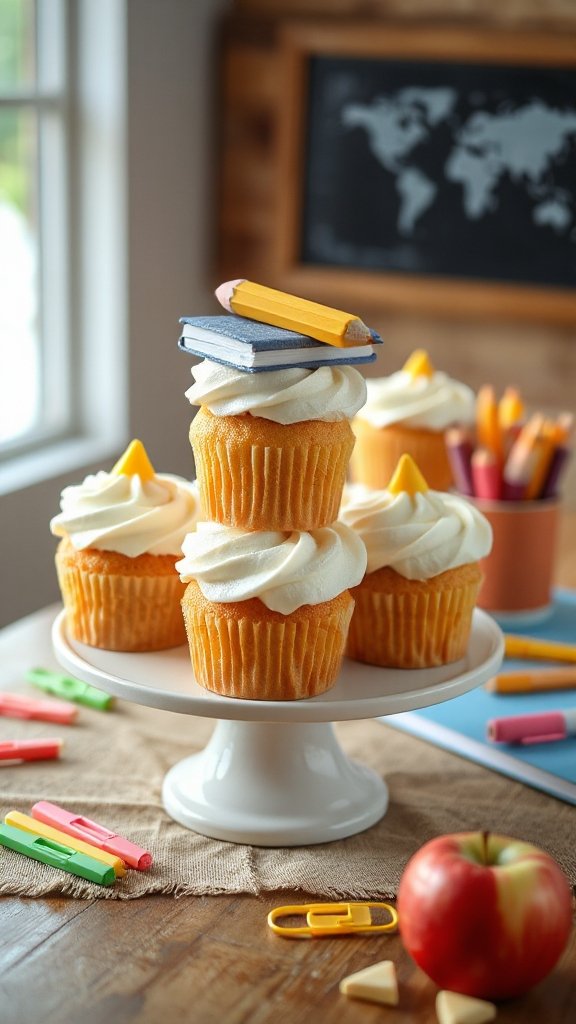 notepad themed school cupcakes i3chb notepad themed school cupcakes i3chb