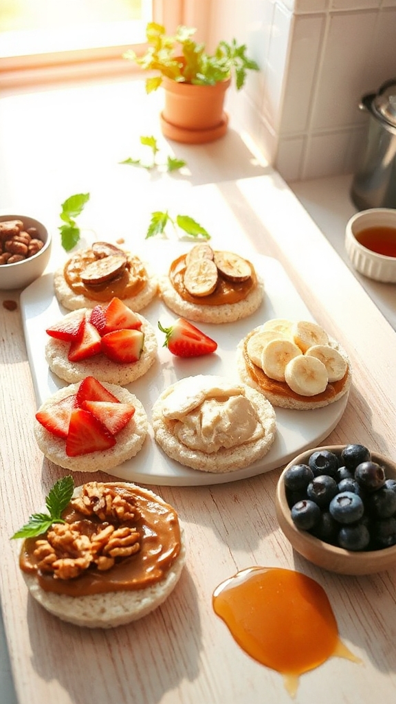 nut butter rice cake sandwiches i88la