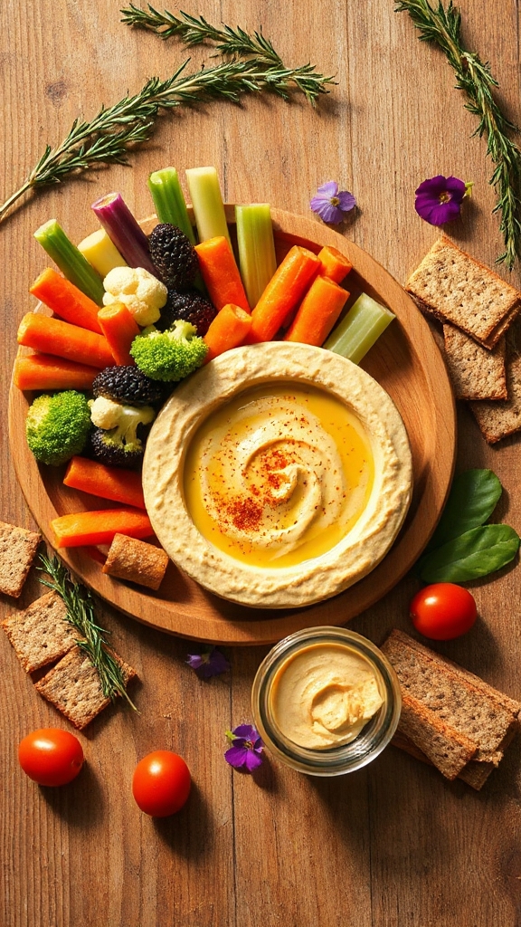 nutritious veggie hummus snack oxgd0