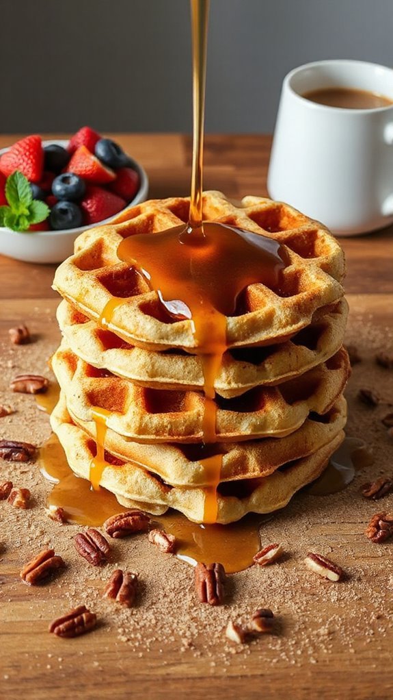 protein rich cinnamon roll waffles csztg protein rich cinnamon roll waffles csztg