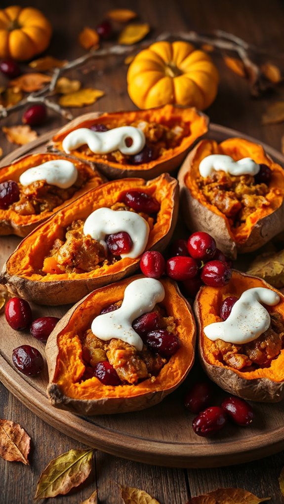 pumpkin spiced cranberry stuffed sweet potatoes kwn5z