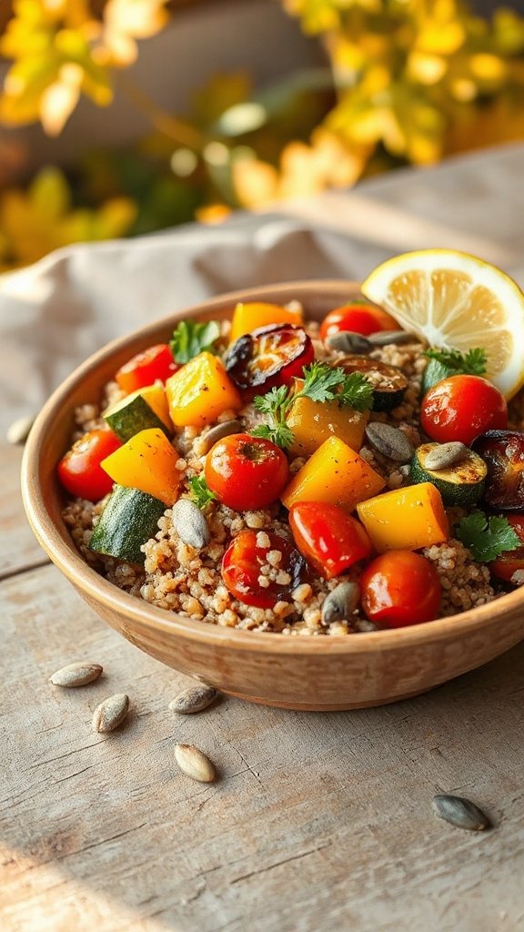 quinoa roasted vegetable salad kiked quinoa roasted vegetable salad kiked