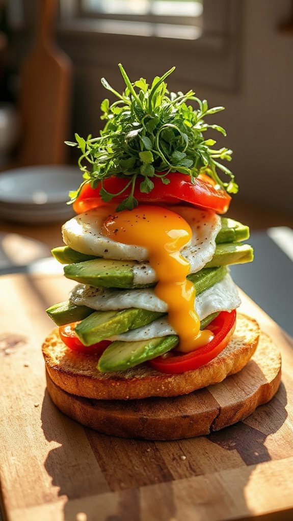 savory egg tomato stack ooo5d savory egg tomato stack ooo5d