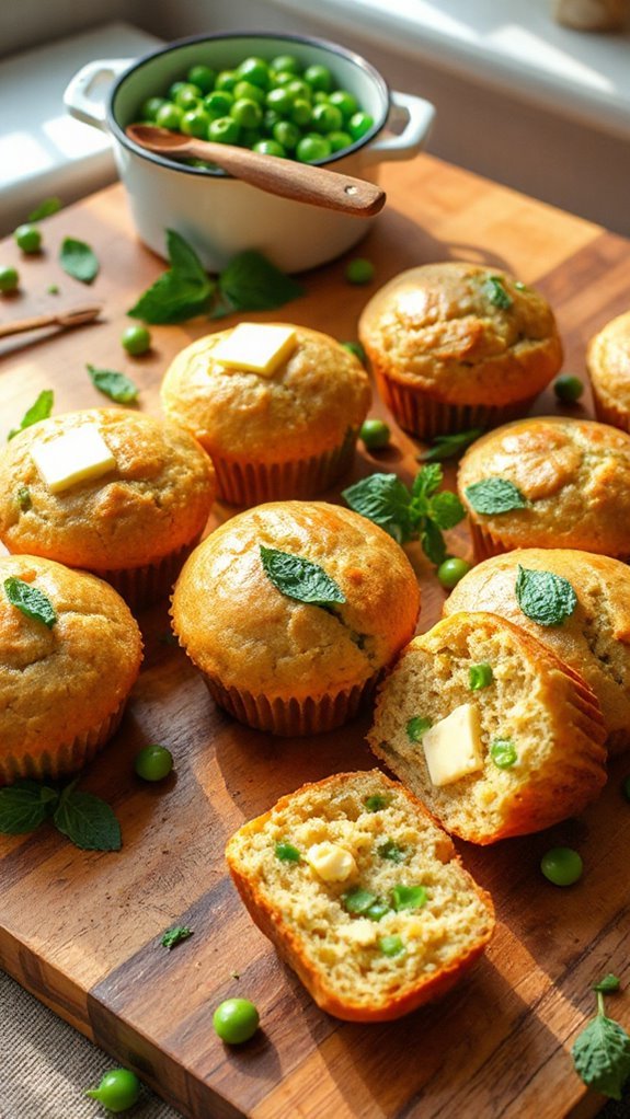 savory pea mint muffins recipe cfnuf