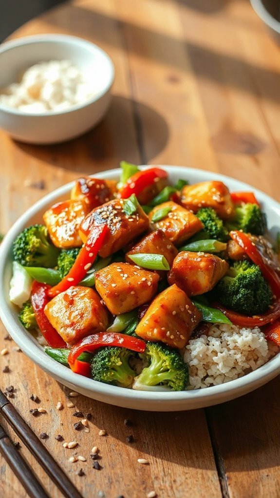 sesame ginger chicken stir fry 047ju sesame ginger chicken stir fry 047ju