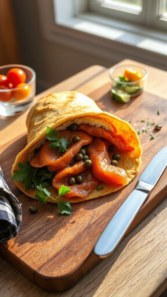 smoked salmon breakfast burrito mflx0 smoked salmon breakfast burrito mflx0