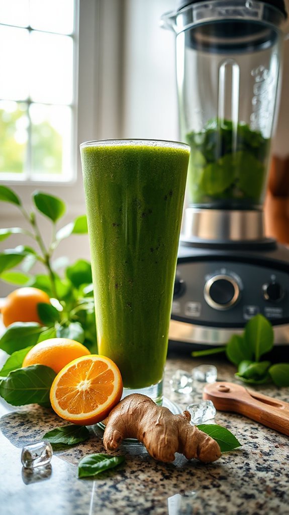 spicy ginger spinach smoothie mivkf spicy ginger spinach smoothie mivkf