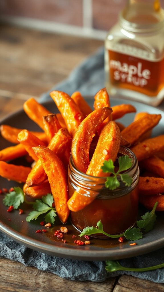 spicy maple glazed carrot fries qmllb