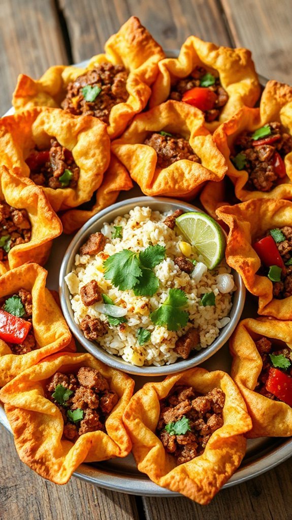 taco cups with rice h2e5i taco cups with rice h2e5i