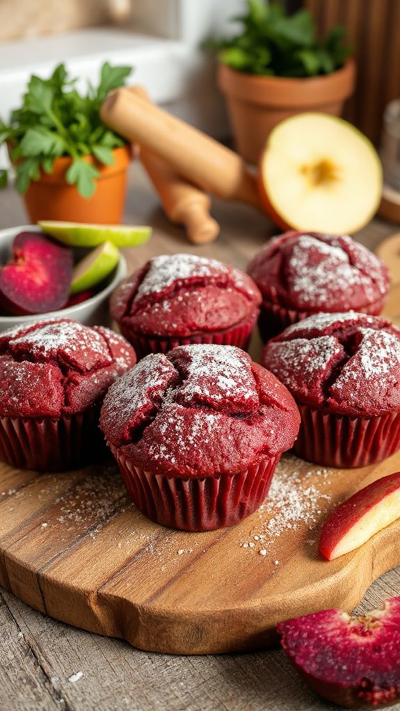 vibrant beetroot apple muffins k60ah