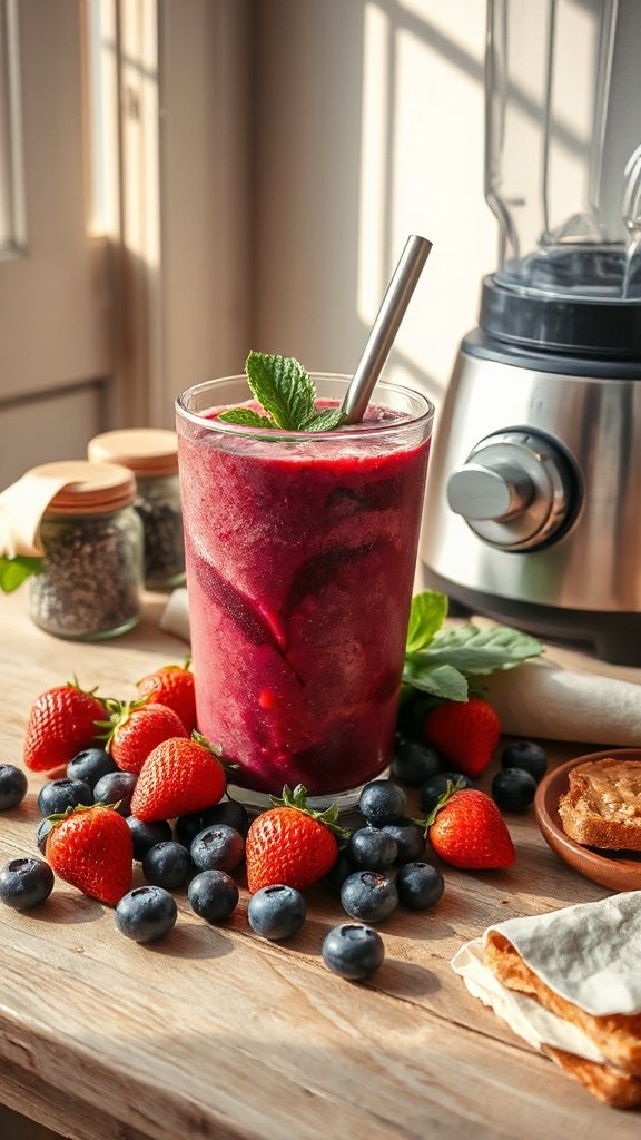 vibrant nutritious berry smoothie kebo7