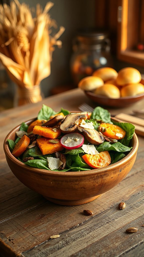 warm mushroom spinach salad try20 warm mushroom spinach salad try20