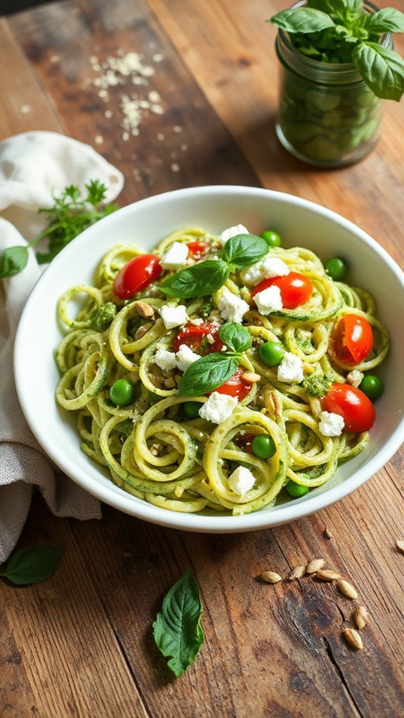 zucchini noodle pesto salad 1njz0 zucchini noodle pesto salad 1njz0