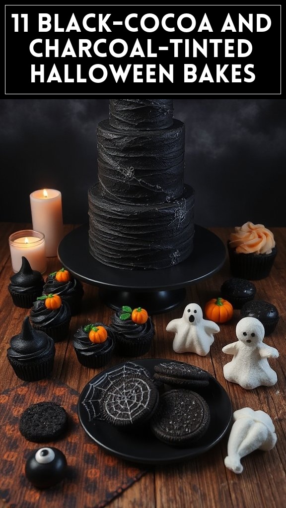 11 Black-Cocoa And Charcoal-Tinted Halloween Bakes