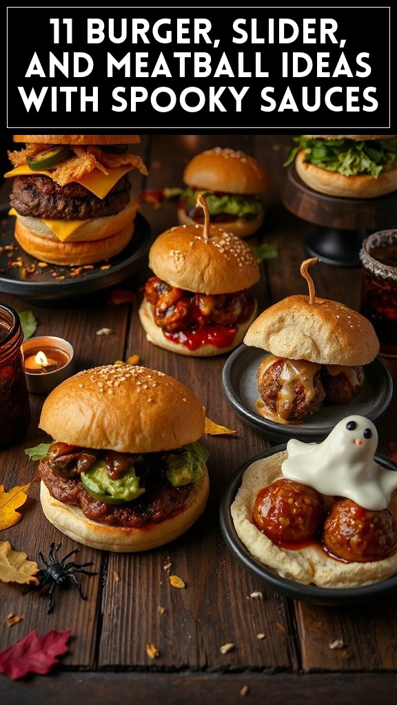 11 Burger, Slider, And Meatball Ideas With Spooky Sauces