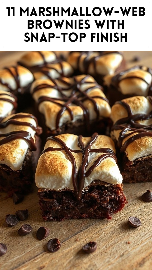 11 Marshmallow-Web Brownies With Snap-Top Finish