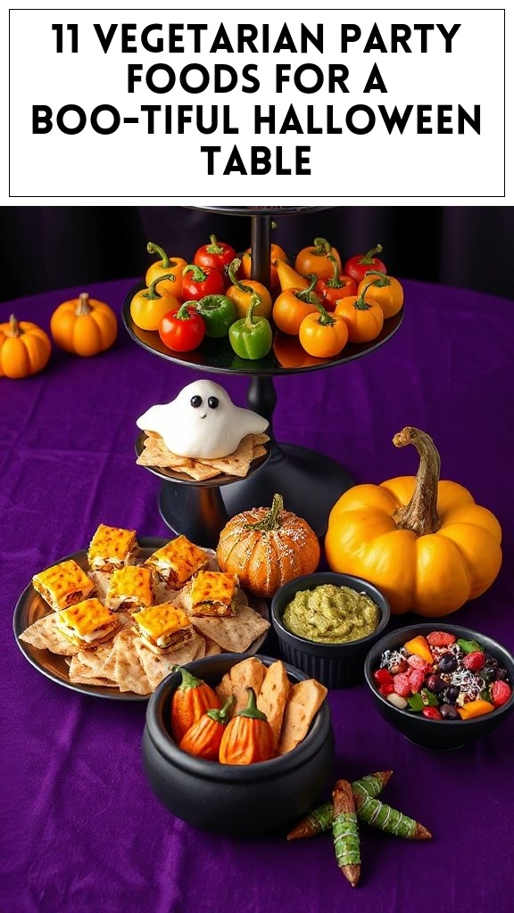 11 Vegetarian Party Foods For A Boo-tiful Halloween Table