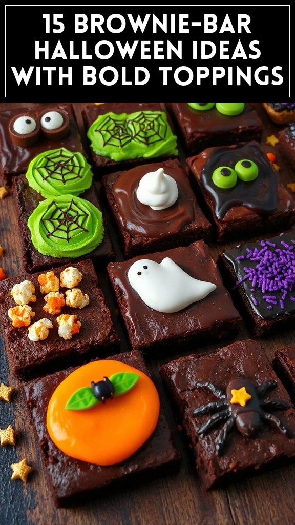 15 Brownie-Bar Halloween Ideas With Bold Toppings