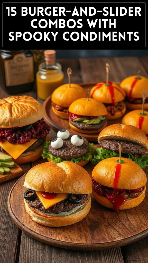 15 Burger-And-Slider Combos With Spooky Condiments