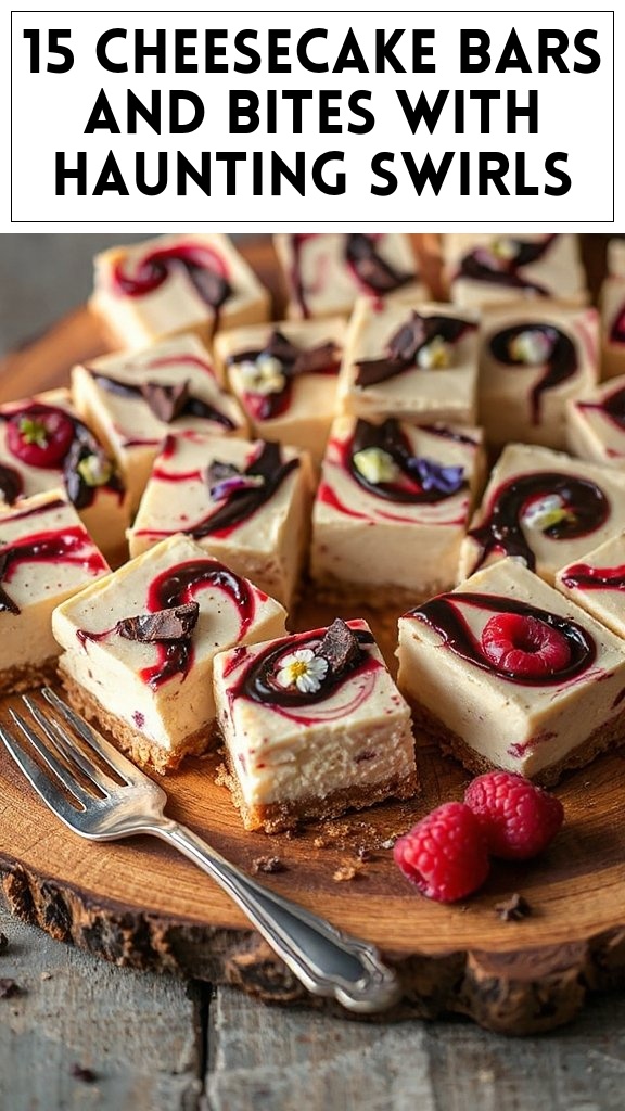 15 Cheesecake Bars And Bites With Haunting Swirls