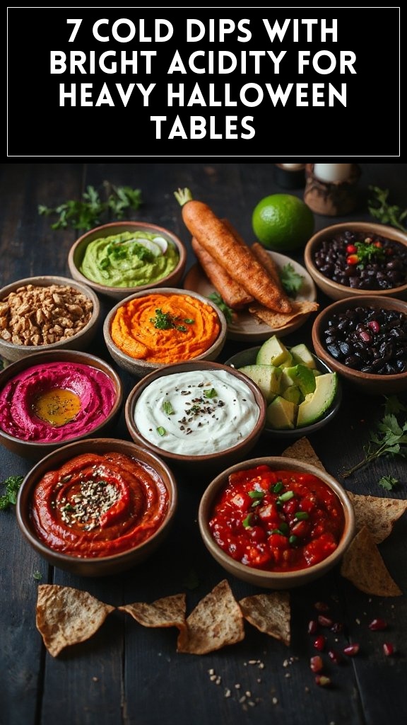 7 Cold Dips With Bright Acidity For Heavy Halloween Tables
