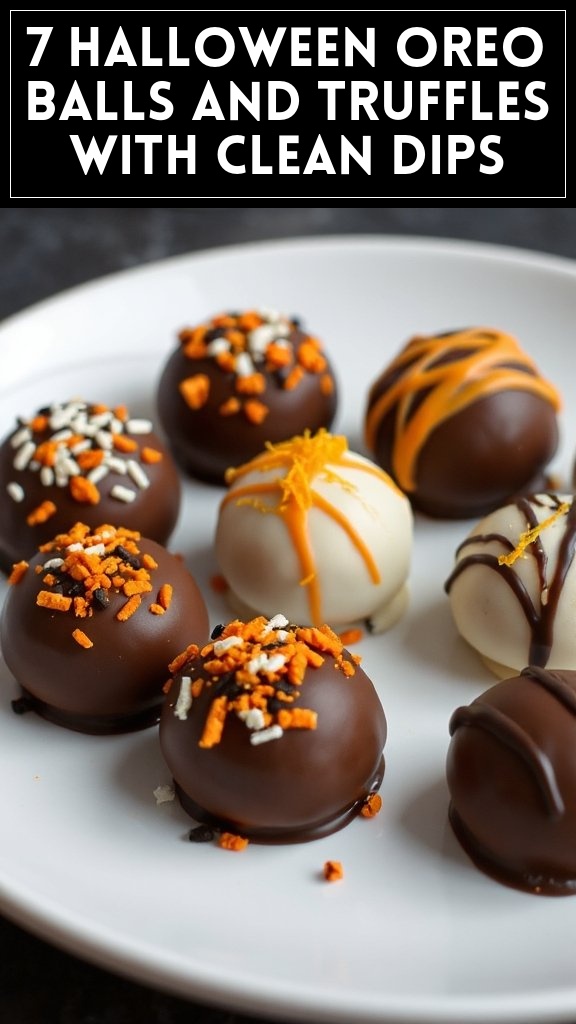 7 Halloween Oreo Balls And Truffles With Clean Dips