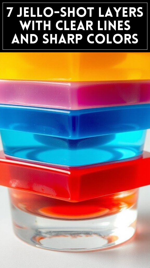 7 Jello-Shot Layers With Clear Lines And Sharp Colors